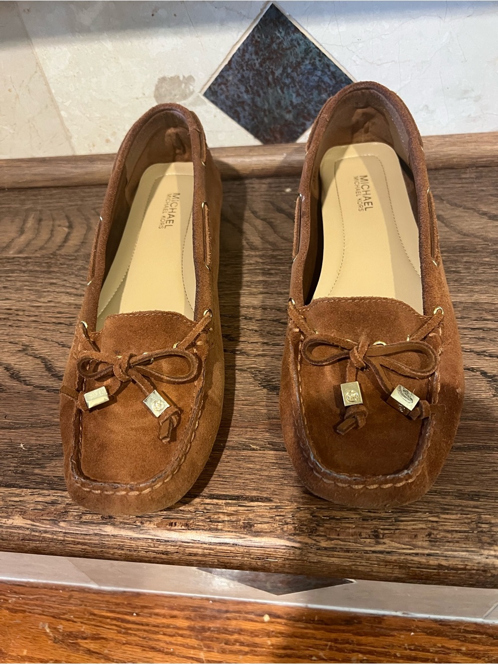 MICHAEL Michael Kors Chestnut Suede Moccasin Loafers
